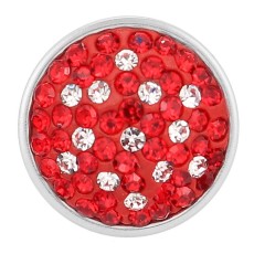 18mm snaps sugar snaps alloy with red chunks rhinestones KB2405-AY snaps jewelry