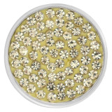 18mm Sugar snaps Alloy with light yellow chunks rhinestones KB2318 snaps jewelry