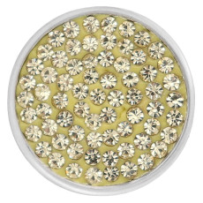 18mm Sugar snaps Alloy with light yellow chunks rhinestones KB2318 snaps jewelry