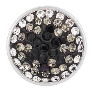 18mm gray Sugar snaps Alloy with chunks rhinestones KB2413-AO snaps jewelry