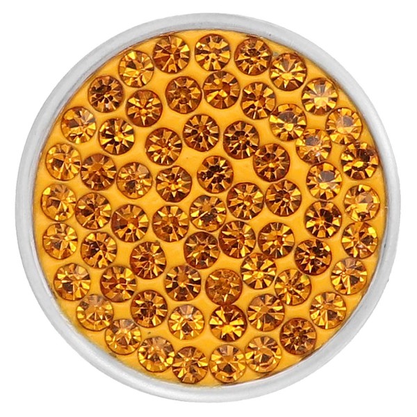 20mm snaps yellow Rhinestones Chunks Poppers With High Quality Bottom