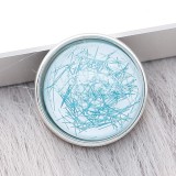 20MM design snap Silver Plated blue Thread KC2221