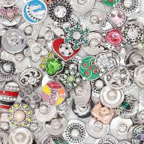 10pcs/lot High quality silver plated MixMix all styles 12mm  Snap buttons MIX style for random Snaps Jewelry