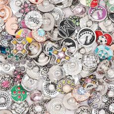 10pcs/lot High quality silver plated MixMix all styles 12mm  Snap buttons MIX style for random Snaps Jewelry