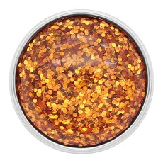 20MM design snap Silver Plated brown Glittering resin KC2225