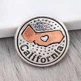 20MM State snap Silver charms 0003