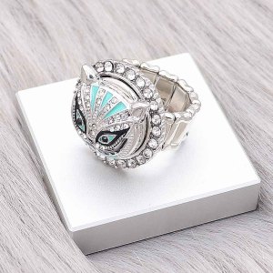 1 buttons snap Elastic with Rhinestone Ring fit snaps jewelry KC1323