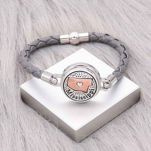20MM State snap Silver charms 0006