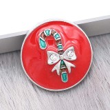 20MM Christmas snap Silver Plated with Rhinestoneand Enamel charms KC9355 snaps jewerly