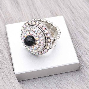1 buttons snap Elastic with Rhinestone Ring fit snaps jewelry KC1322