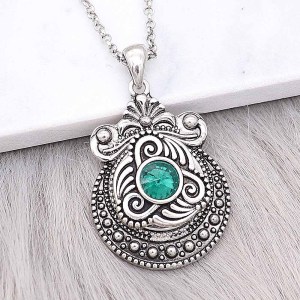 20MM design snap sliver Plated with green rhinestones KC6591 snaps jewelry