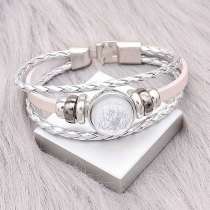Silver  Leather Snap bracelets KC0531  fit 20mm snaps chunks 1 button