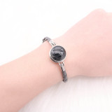 Gray Leather Snap bracelets KC0537  fit 20mm snaps chunks 1 button