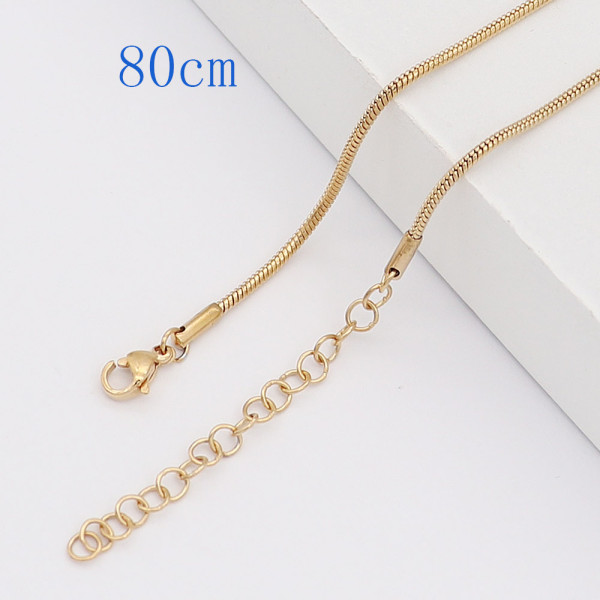 80CM high quality Stainless steel Snake Gold Chain necklace
