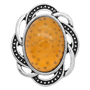 20MM design snap sliver Plated with yellow resin KC6633 snaps jewelry