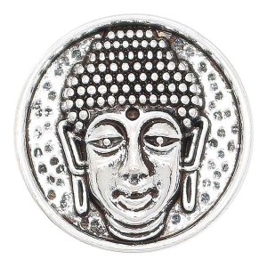 20MM Buddha head snap sliver Plated KC6649 snaps jewelry