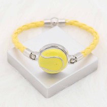 20MM Tennis with yellow enamel snap sliver Plated KC6661 snaps jewelry