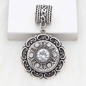 20MM snap sliver Plated with white rhinestones  KC6683 snaps jewelry
