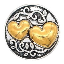 20MM Love snap gold Plated KC6681 snaps jewelry