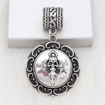 20MM skull snap sliver Plated KC6676 snaps jewelry