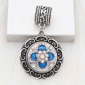 20MM  snap sliver Plated with blue rhinestones  KC6679 snaps jewelry