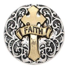 20MM snap gold  Plated with  Cross  KC6686 snaps jewelry