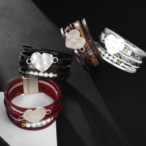 Love pearl bracelet Bohemia multi layer snake skin Bracelet