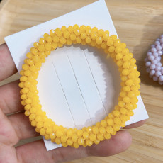 Sequin crystal color elastic hair band bracelet dual purpose hair accessories