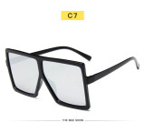 Large frame sunglasses female square multicolor personalized Sunglasses