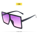 Large frame sunglasses female square multicolor personalized Sunglasses
