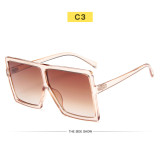 Large frame sunglasses female square multicolor personalized Sunglasses