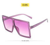 Large frame sunglasses female square multicolor personalized Sunglasses