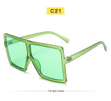 Large frame sunglasses female square multicolor personalized Sunglasses