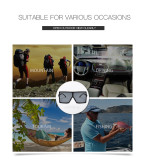 Large frame sunglasses female square multicolor personalized Sunglasses