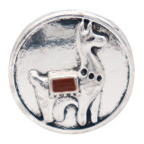 20MM Alpaca design snap silver Plated and enamel