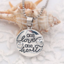 20MM love snap Silver Plated  snaps jewelry