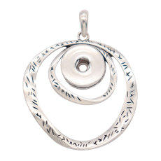 snap sliver Pendant  fit 20MM snaps style jewelry
