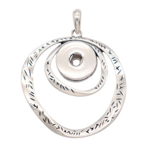snap sliver Pendant  fit 20MM snaps style jewelry