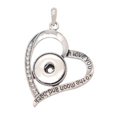 love snap sliver Pendant  fit 20MM snaps style jewelry