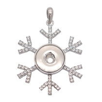 Christmas snap sliver Pendant  fit 20MM snaps style jewelry