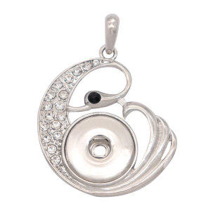 snap sliver Pendant  fit 20MM snaps style jewelry