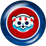 20MM team Sport glass snaps buttons