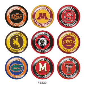 20MM team Sport glass snaps buttons