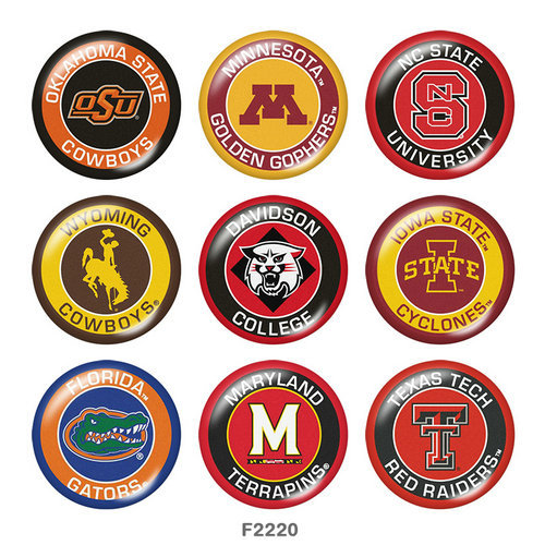 20MM team Sport glass snaps buttons