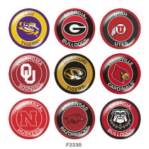 20MM team Sport glass snaps buttons