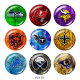 20MM team Sport glass snaps buttons