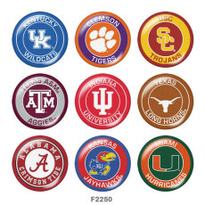 20MM team Sport glass snaps buttons