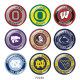 20MM team Sport glass snaps buttons