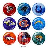 20MM team Sport glass snaps buttons