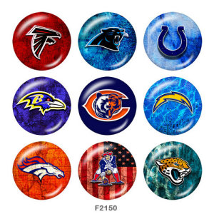 20MM team Sport glass snaps buttons